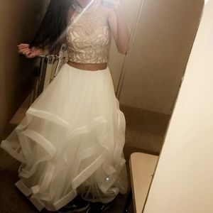 Two piece prom dress